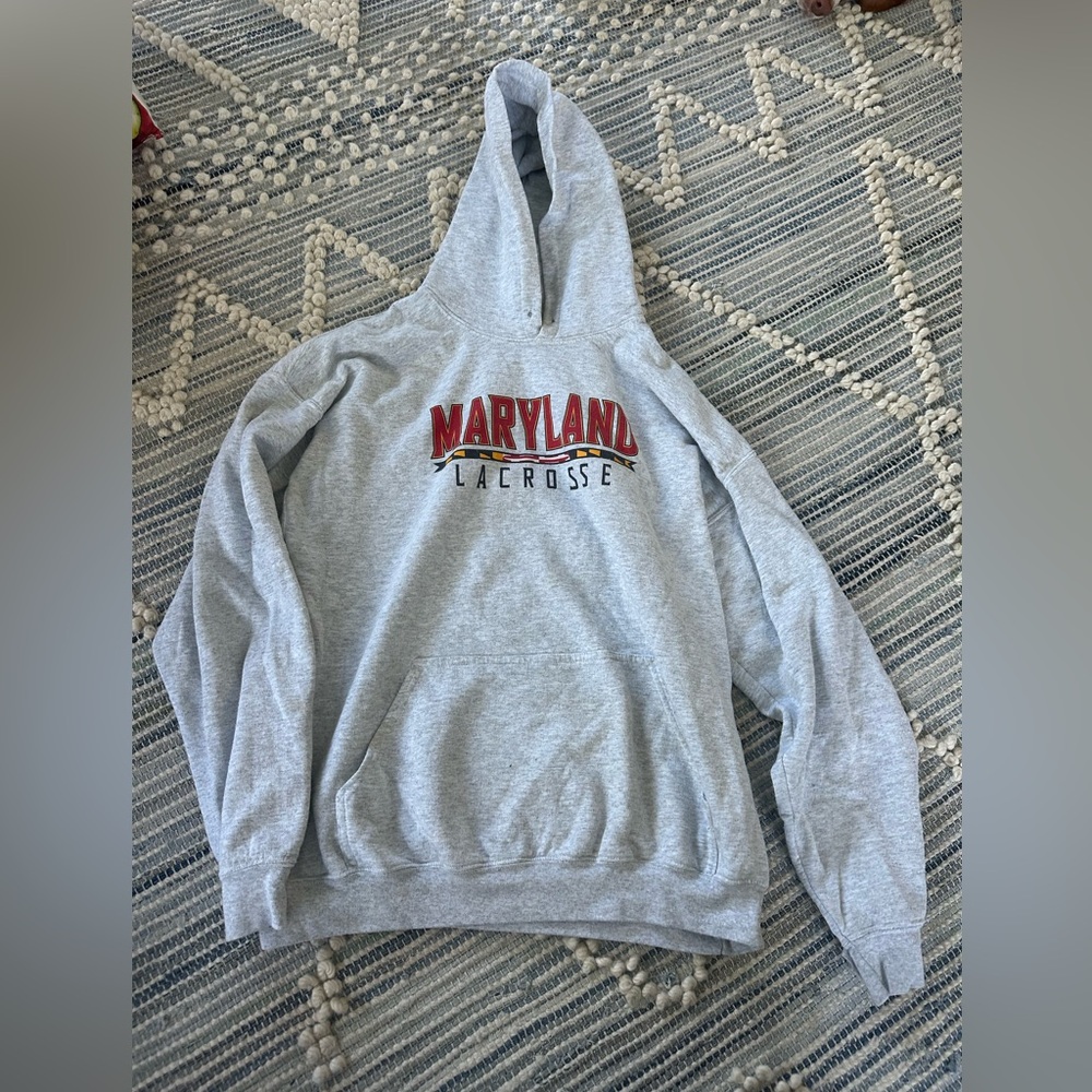 Maryland Lacrosse Light Gray Hoodie